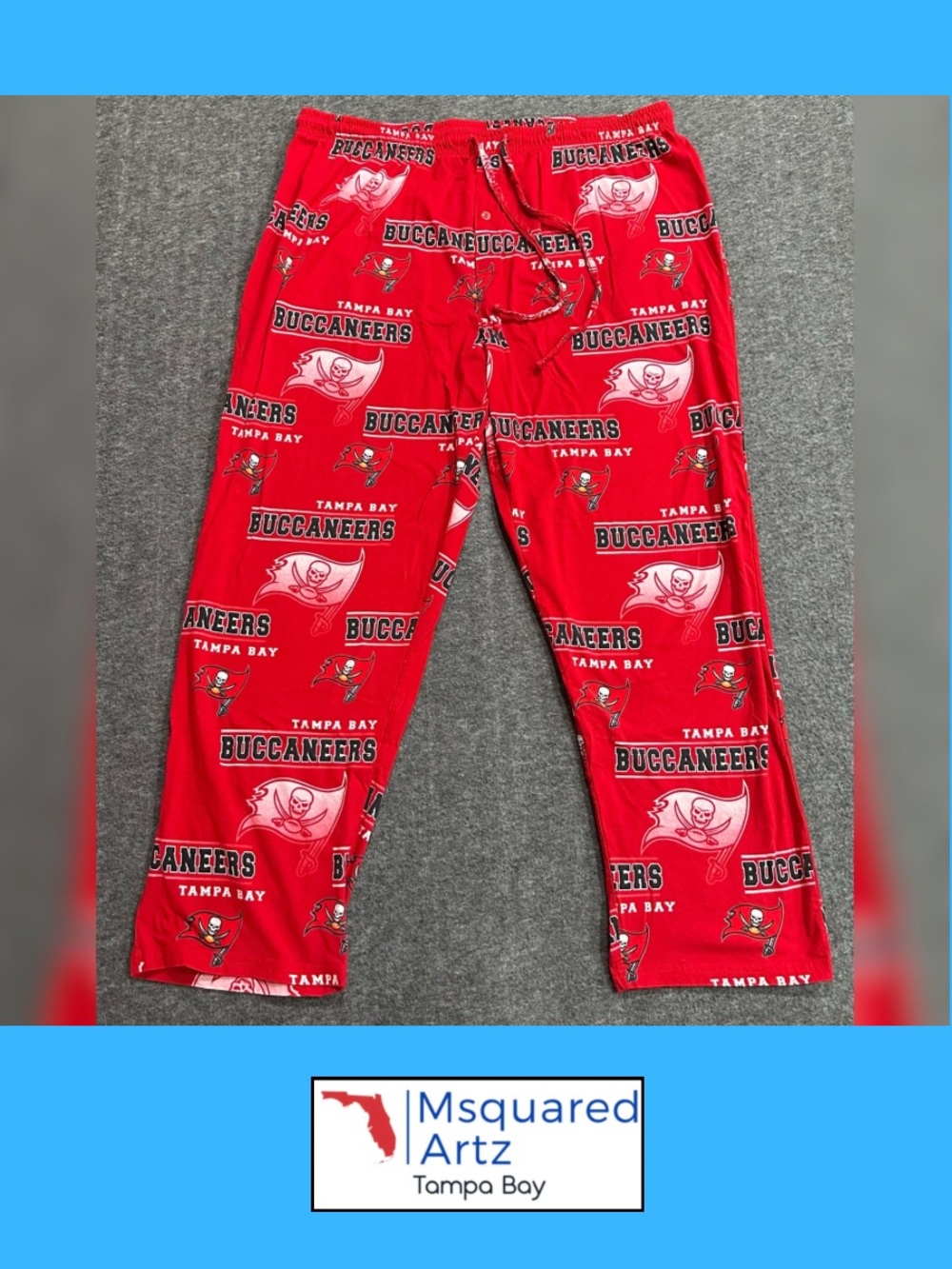 Tampa Bay Buccaneers Men’s 2XL Red NFL Sleep Pants Lounge Pajama Logo Cotton